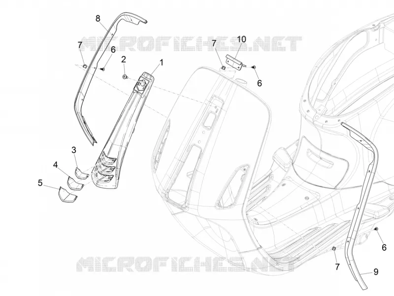 Tablier avant VESPA VESPA-SCOOTER ELECTRIC ELETTRICA 2021  Elettrica 70 km/h Euro 5