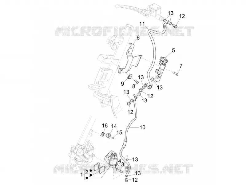 Tuyaus du freins - Etriers de frein VESPA VESPA-SCOOTER ELECTRIC ELETTRICA 2021  Elettrica 70 km/h Euro 5