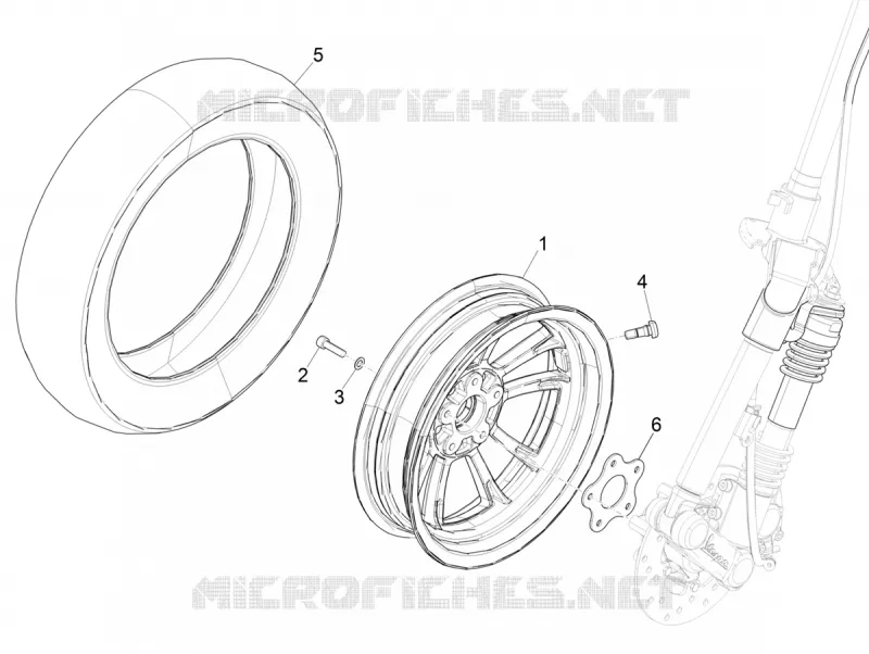 Roue avant VESPA VESPA-SCOOTER ELECTRIC ELETTRICA 2021  Elettrica 70 km/h Euro 5