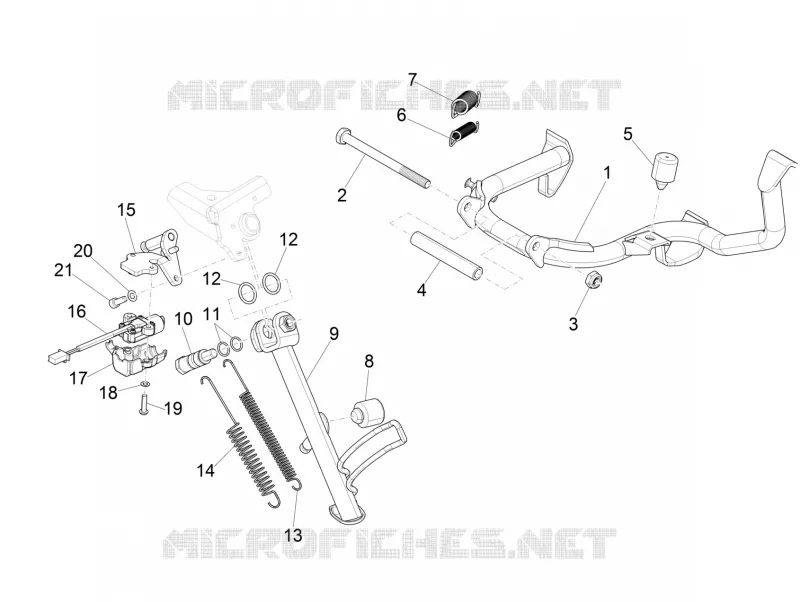 Béquille/s VESPA VESPA-SCOOTER 125 GTS 2022  GTS 125 Super 4T Euro 5 ABS