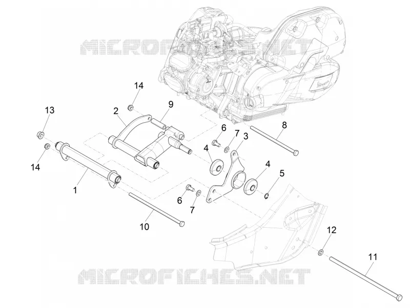 Bras oscillant VESPA VESPA-SCOOTER 125 GTS 2020  GTS 125 Super 4T Euro 5 ABS
