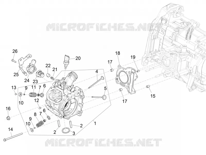 CULASSE - SOUPAPES VESPA VESPA-SCOOTER 125 GTS 2020  GTS 125 Super 4T Euro 5 ABS