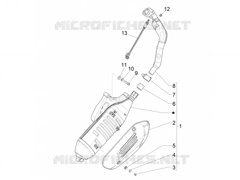 ECHAPPEMENT VESPA VESPA-SCOOTER 125 GTS 2023  GTS 125 Super 4T Euro 5 ABS