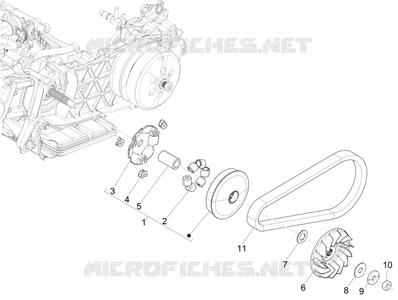 Poulie motrice VESPA VESPA-SCOOTER 125 GTS 2021  GTS 125 Super 4T Euro 5 ABS