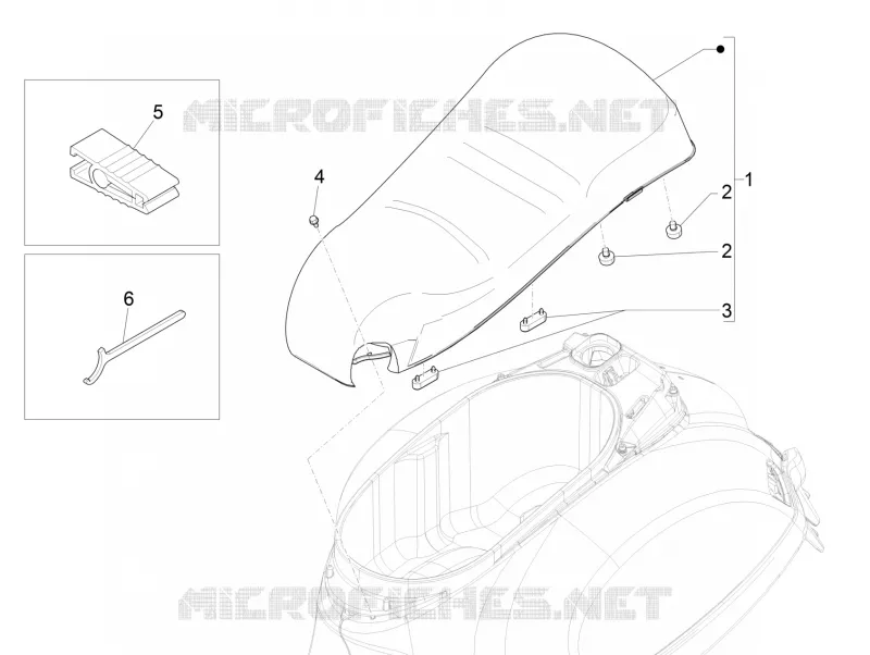 Selle/sieges VESPA VESPA-SCOOTER 125 GTS 2023  GTS 125 Super 4T Euro 5 ABS