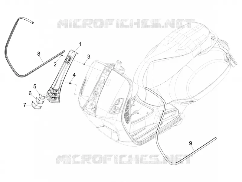 Tablier avant VESPA VESPA-SCOOTER 125 GTS 2023  GTS 125 Super 4T Euro 5 ABS