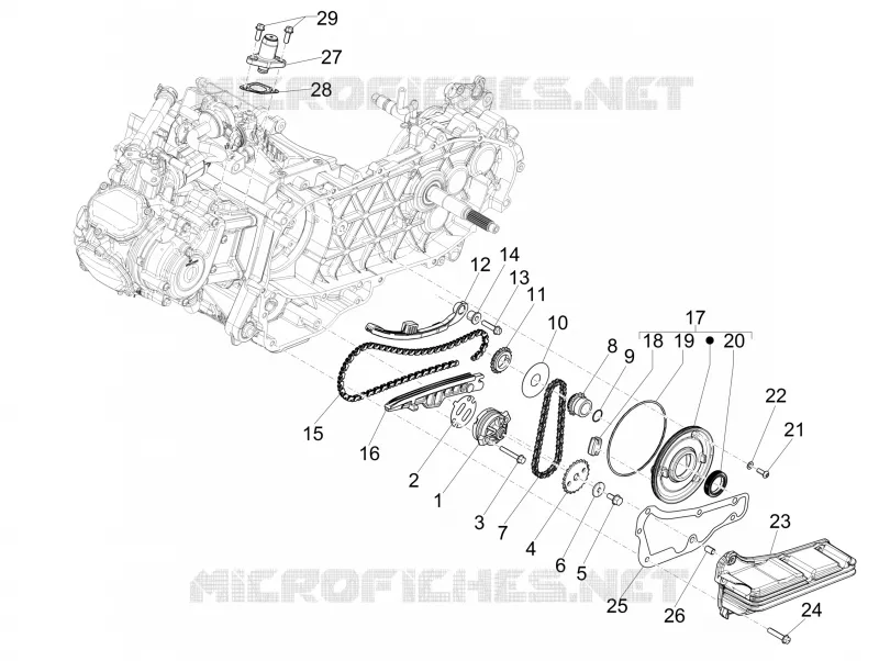 Pompe à huile VESPA VESPA-SCOOTER 125 GTS 2021  GTS 125 Super 4T Euro 5 ABS