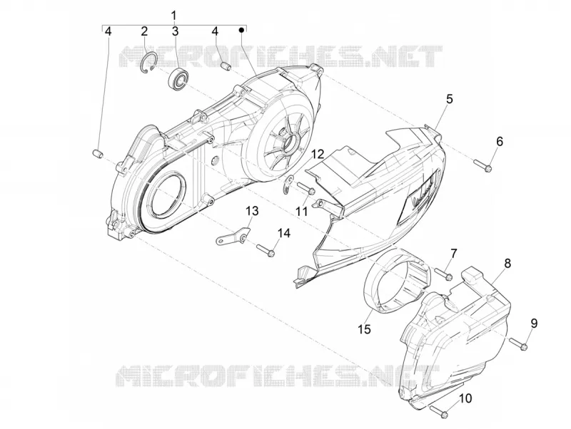 Couvercle carter - Refoidissement carter VESPA VESPA-SCOOTER 300 GTS 2022  GTS 300 Super HPE 4T 4V ie Euro 5 ABS