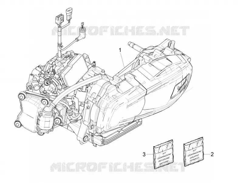 MOTEUR COMPLET VESPA VESPA-SCOOTER 300 GTV 2021  GTV 300 SEI GIORNI Euro 5