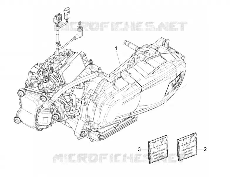 MOTEUR COMPLET VESPA VESPA-SCOOTER 300 GTV 2020  GTV 300 HPE SEI GIORNI ie Euro 5 ABS