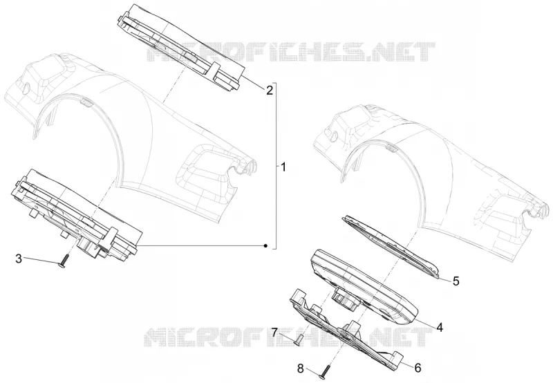 Groupe instruments - Cruscotto VESPA VESPA-SCOOTER 125 PRIMAVERA 2021  Primavera 125 3V Euro 5 ABS