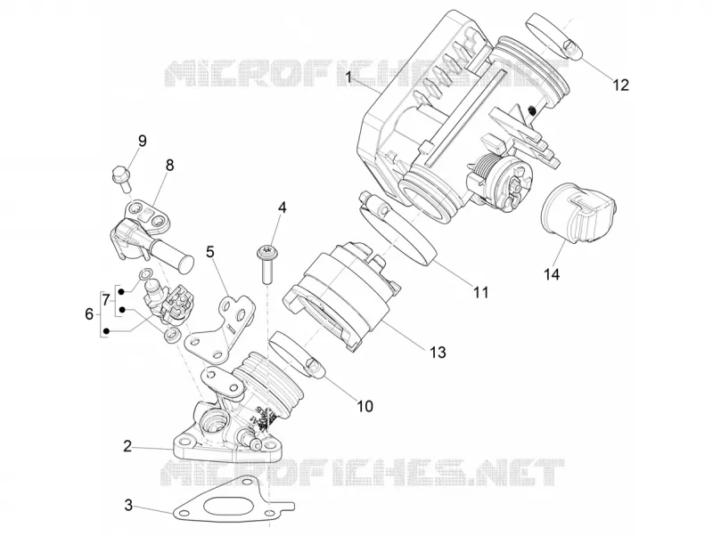 Boitier papillon - Injecteur - Pipe d'admission VESPA VESPA-SCOOTER 125 PRIMAVERA 2023  Primavera 125 4T 3V ie Euro 5 ABS