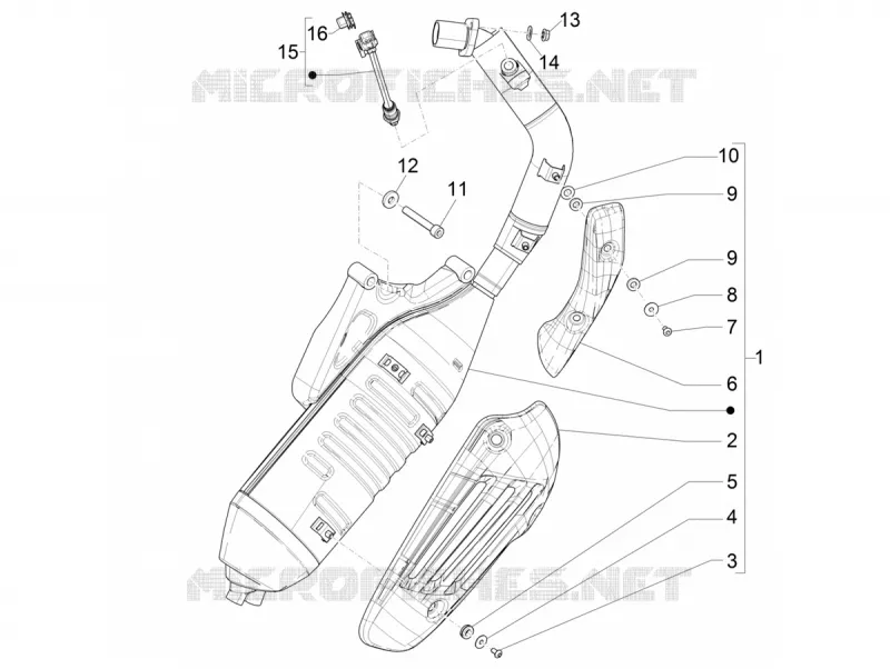ECHAPPEMENT VESPA VESPA-SCOOTER 125 PRIMAVERA 2023  Primavera 125 4T 3V ie Euro 5 ABS