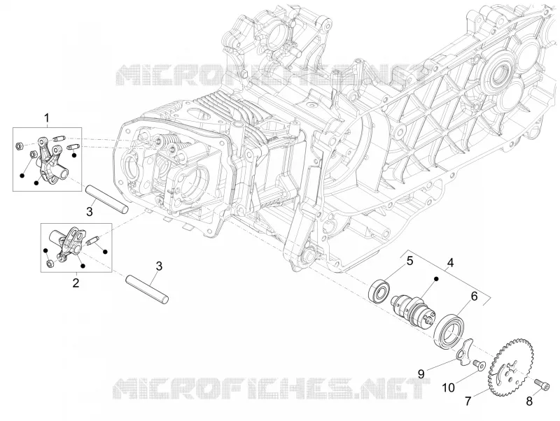 Groupe support balanciers VESPA VESPA-SCOOTER 125 PRIMAVERA 2020  Primavera 125 4T 3V ie Euro 5 ABS