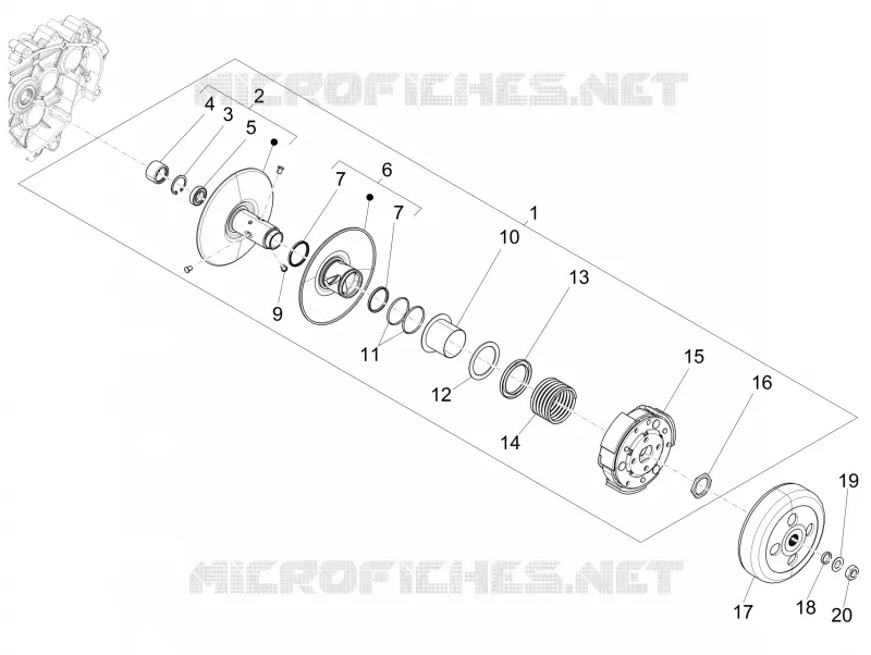 Poulie entrainee VESPA VESPA-SCOOTER 125 PRIMAVERA 2022  Primavera 125 4T 3V ie Euro 5 ABS