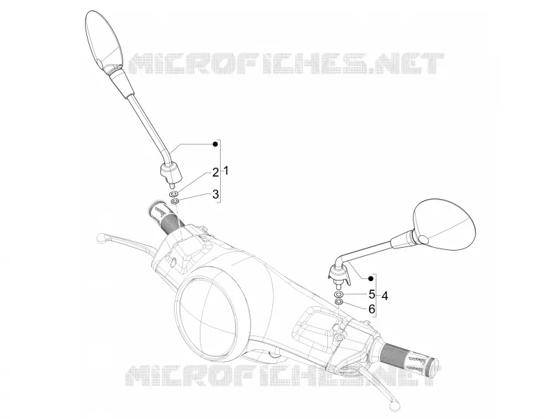 RETROVISEURS VESPA VESPA-SCOOTER 125 PRIMAVERA 2023  Primavera 125 4T 3V ie Euro 5 ABS