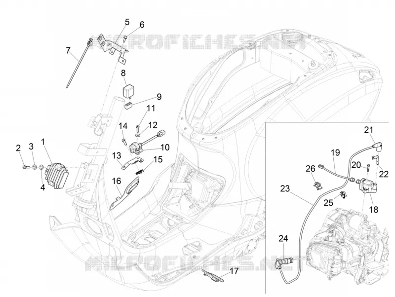Régulateurs de tension - Centrales electroniques - Bobine H.T. VESPA VESPA-SCOOTER 125 PRIMAVERA 2022  Primavera 125 4T 3V ie Euro 5 ABS