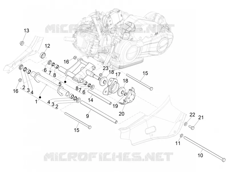 Bras oscillant VESPA VESPA-SCOOTER 150 PRIMAVERA 2021  Primavera 150 Euro 5 ABS
