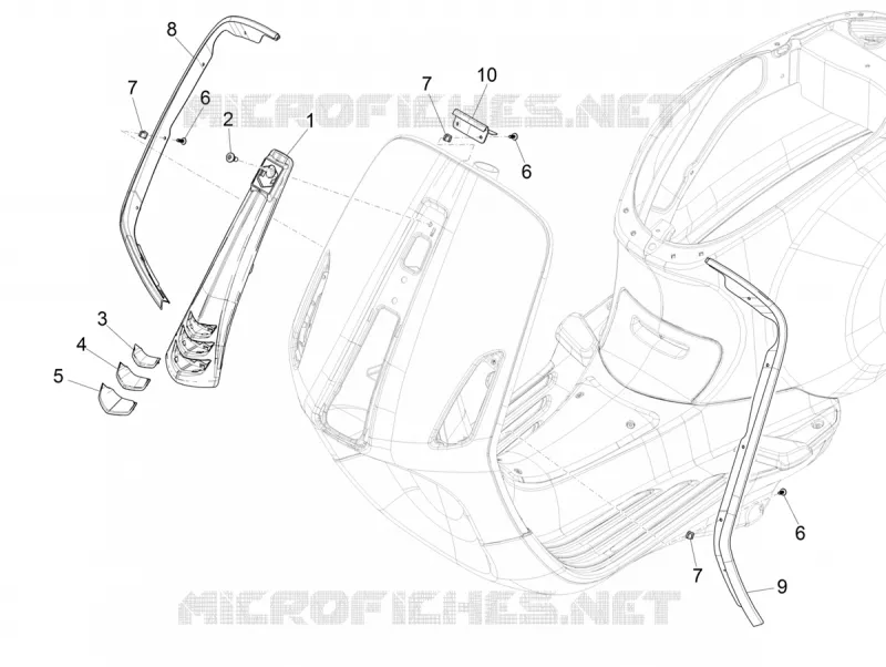 Tablier avant VESPA VESPA-SCOOTER 150 PRIMAVERA 2021  Primavera 150 Euro 5 ABS