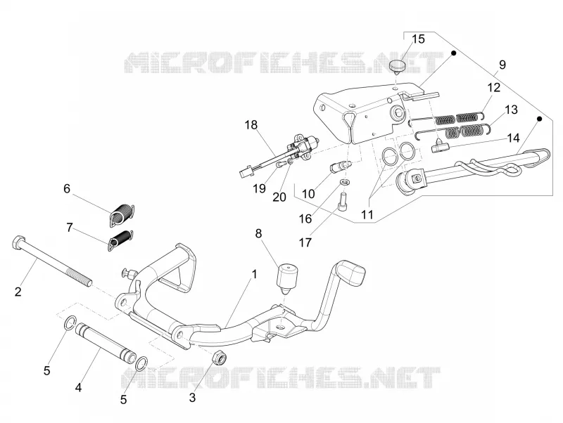 Béquille/s VESPA VESPA-SCOOTER 150 PRIMAVERA 2021  Primavera 150 75° Anniversario Euro 4 / Euro 5