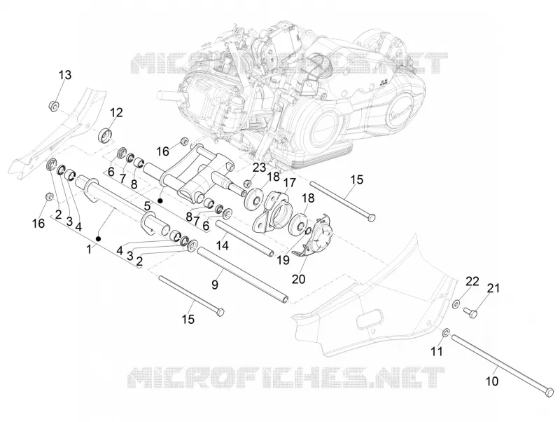 Bras oscillant VESPA VESPA-SCOOTER 150 PRIMAVERA 2021  Primavera 150 75° Anniversario Euro 4 / Euro 5
