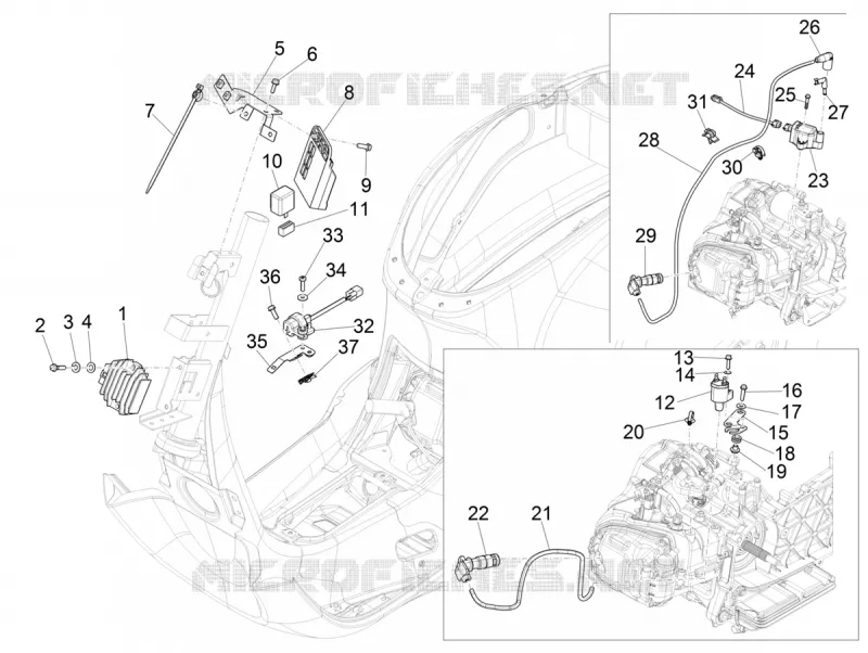 Régulateurs de tension - Centrales electroniques - Bobine H.T. VESPA VESPA-SCOOTER 150 PRIMAVERA 2021  Primavera 150 75° Anniversario Euro 4 / Euro 5