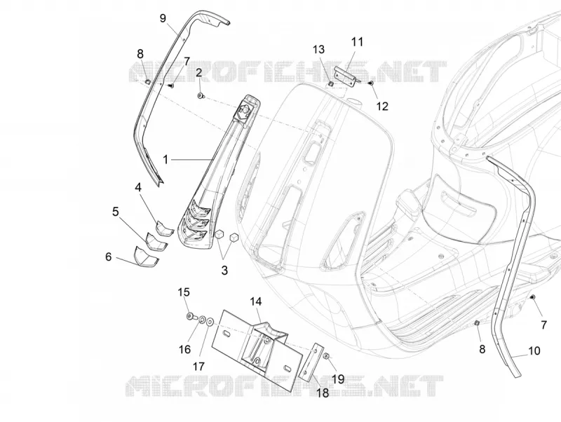 Tablier avant VESPA VESPA-SCOOTER 150 PRIMAVERA 2021  Primavera 150 75° Anniversario Euro 4 / Euro 5