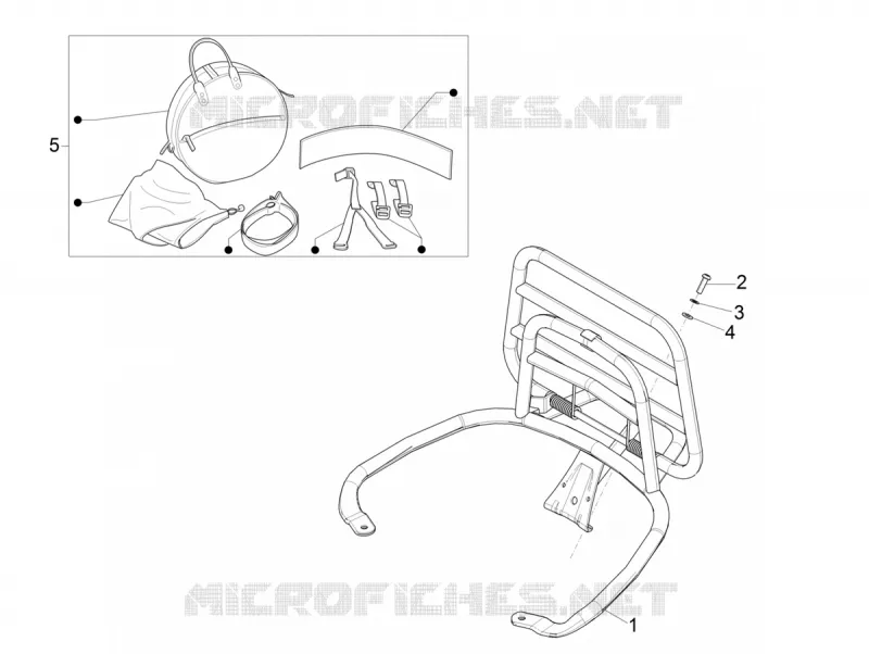Porte-bagages arrière VESPA VESPA-SCOOTER 50 PRIMAVERA 2021  Primavera 50 Euro 4