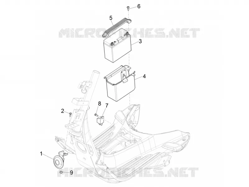 Relais - Batterie - Avertisseur sonore VESPA VESPA-SCOOTER 50 PRIMAVERA 2020  Primavera 50 Euro 4