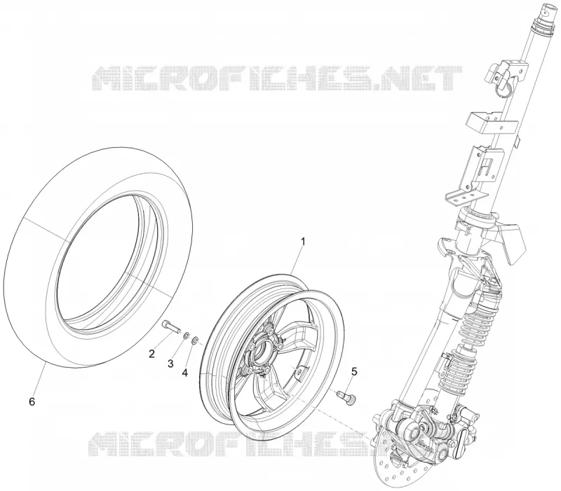 Roue avant VESPA VESPA-SCOOTER 50 PRIMAVERA 2020  Primavera 50 Euro 4