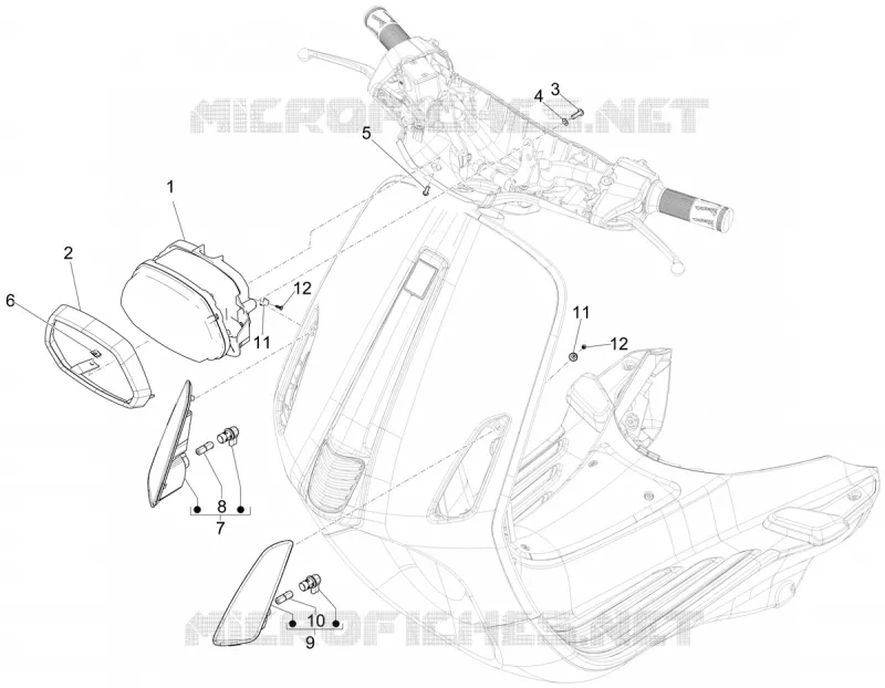 PHARE - CLIGNOTANTS AVANT VESPA VESPA-SCOOTER 125 SPRINT 2022  Sprint 125 4T 3V Euro 5