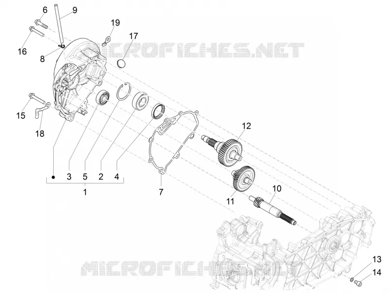 Ensemble réducteur VESPA VESPA-SCOOTER 125 SPRINT 2021  Sprint 125 4T 3V ie Euro 5 ABS