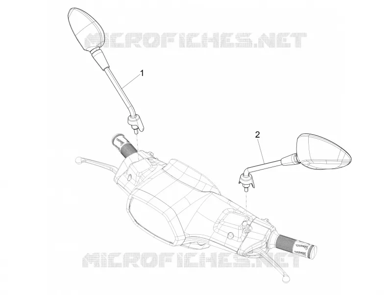 RETROVISEURS VESPA VESPA-SCOOTER 125 SPRINT 2021  Sprint 125 4T 3V ie Euro 5 ABS