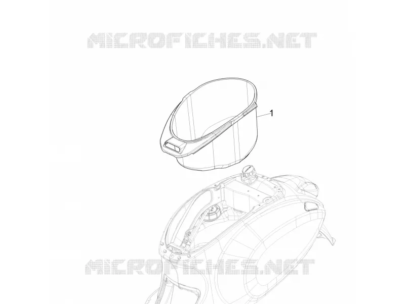 Logement casque - Dessous de selle VESPA VESPA-SCOOTER 150 SPRINT 2020  Sprint 150 Sport Euro 5 ABS