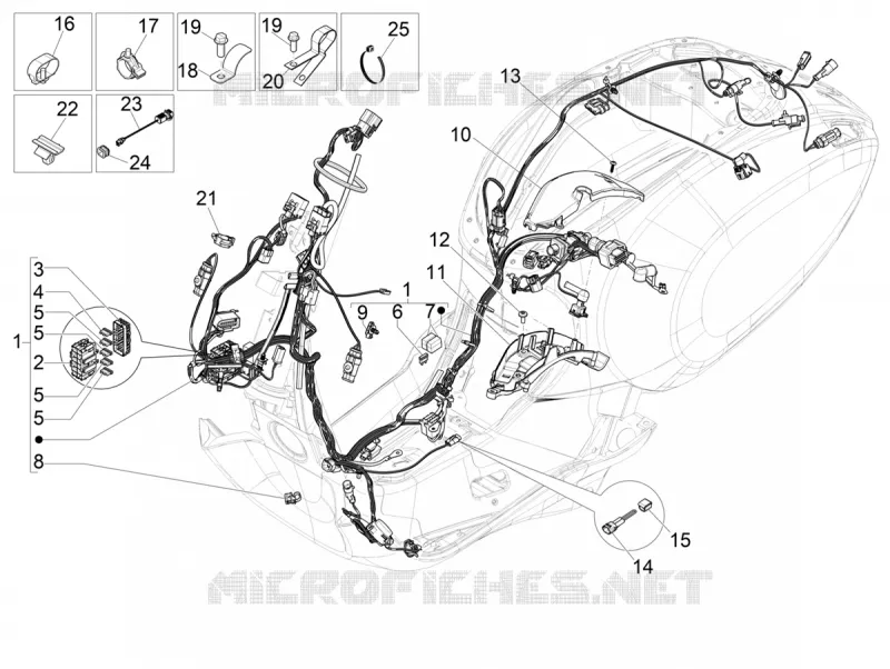 FAISCEAU ELECTRIQUE PRONCIPAL VESPA VESPA-SCOOTER 50 SPRINT 2020  Sprint 50 25 km/h Euro 5