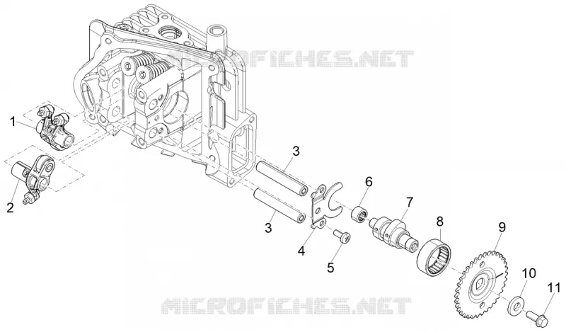 Groupe support balanciers VESPA VESPA-SCOOTER 50 SPRINT 2020  Sprint 50 25 km/h Euro 5