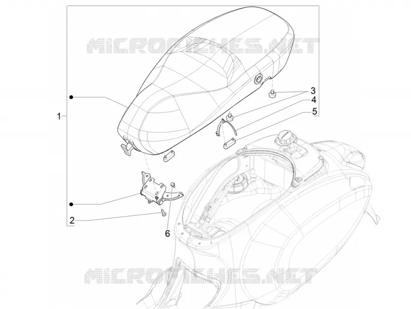 Selle/sieges VESPA VESPA-SCOOTER 50 SPRINT 2020  Sprint 50 25 km/h Euro 5