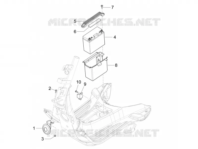 Relais - Batterie - Avertisseur sonore VESPA VESPA-SCOOTER 50 SPRINT 2020  Sprint 50 4T 3V Euro 5