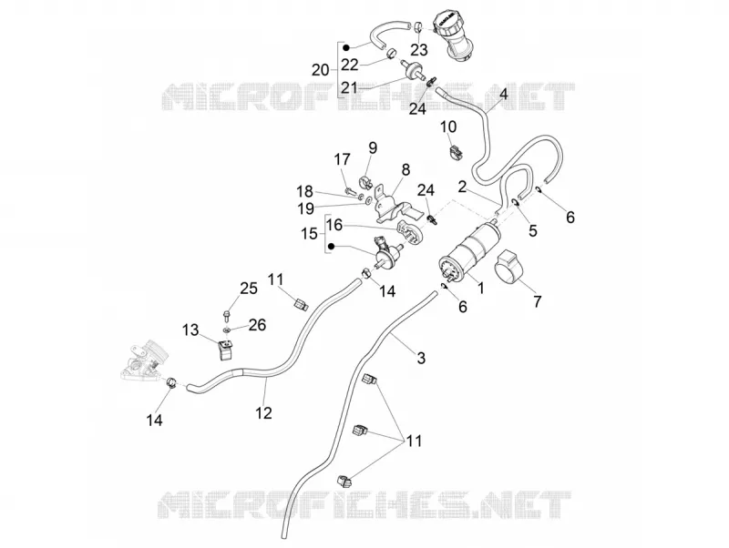 Système anti-évaporation VESPA VESPA-SCOOTER 50 SPRINT 2020  Sprint 50 4T 3V Euro 5