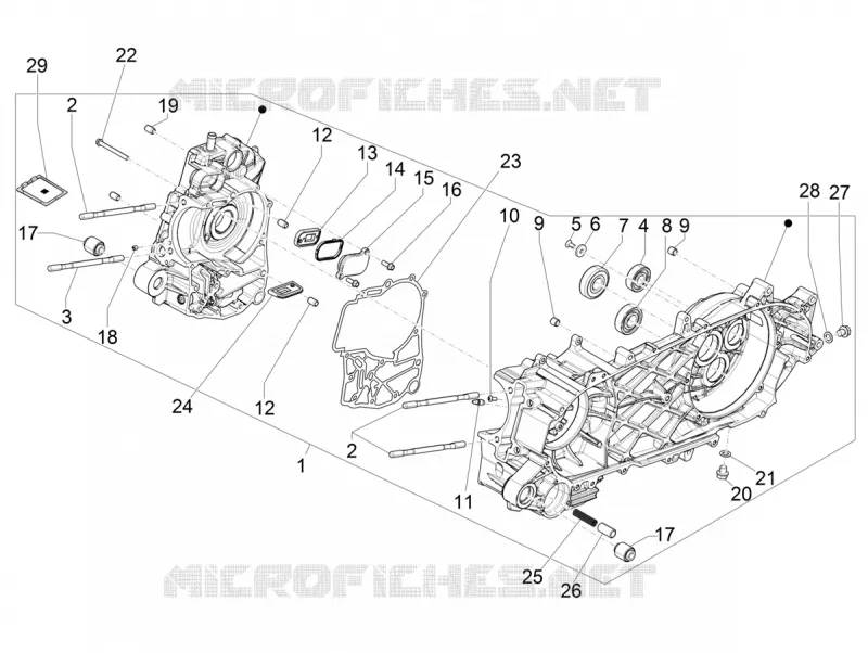 Carter moteur PIAGGIO PIAGGIO-SCOOTER 400 MP3 2022  MP3 400 HPE RST Classic-Sport E5