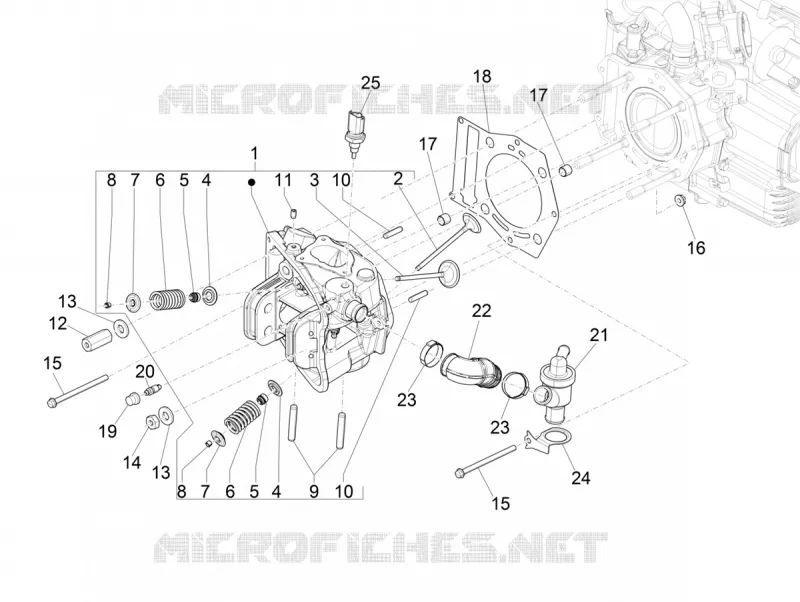 CULASSE - SOUPAPES PIAGGIO PIAGGIO-SCOOTER 530 MP3 2022  MP3 530 HPE RST Exclusive E5