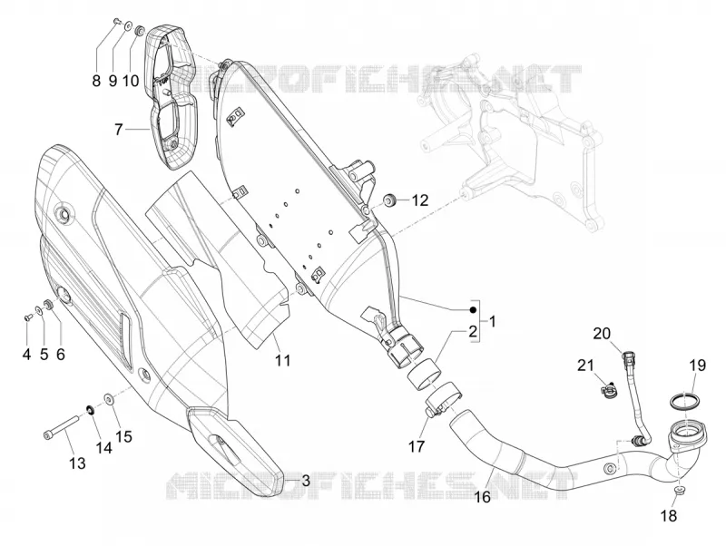 ECHAPPEMENT PIAGGIO PIAGGIO-SCOOTER 530 MP3 2022  MP3 530 HPE RST Exclusive E5