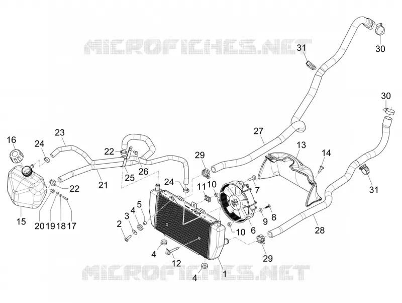 Installation de refoidissement PIAGGIO PIAGGIO-SCOOTER 530 MP3 2022  MP3 530 HPE RST Exclusive E5