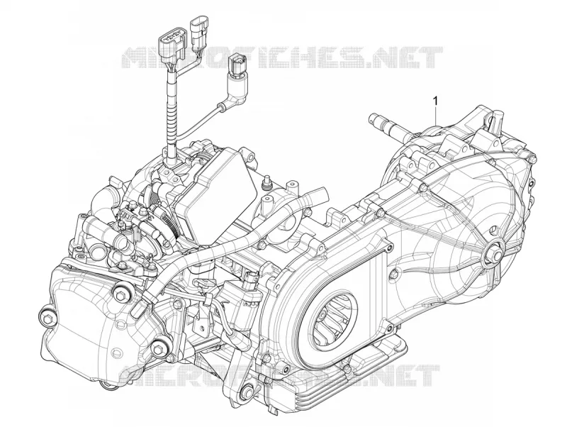 MOTEUR COMPLET PIAGGIO PIAGGIO-SCOOTER 310 MP3 2024  MP3 310 hpe - 310 hpe Sport E5+