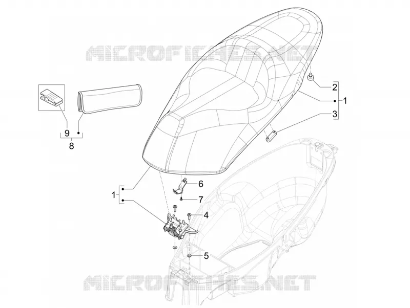 Selle/sieges PIAGGIO PIAGGIO-SCOOTER 310 MP3 2024  MP3 310 hpe - 310 hpe Sport E5+
