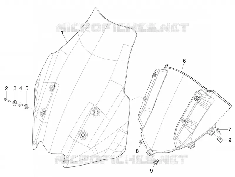 Pare-brise - Glaces PIAGGIO PIAGGIO-SCOOTER 400 MP3 2024  MP3 MAXI 400 HPE E5+