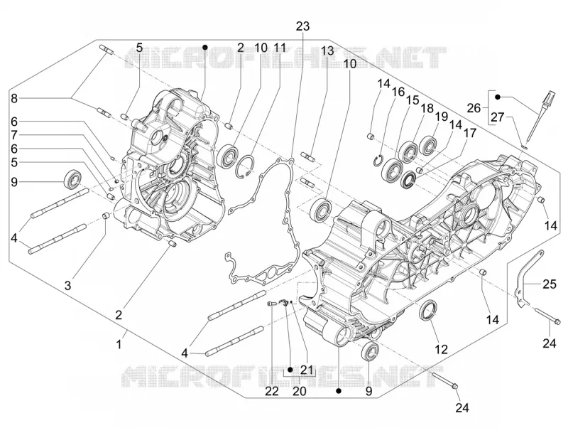 Carter moteur PIAGGIO PIAGGIO-SCOOTER 530 MP3 2024  MP3 MAXI 530 HPE E5+ Exclusive
