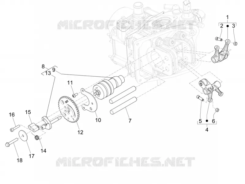 Groupe support balanciers PIAGGIO PIAGGIO-SCOOTER 530 MP3 2024  MP3 MAXI 530 HPE E5+ Exclusive