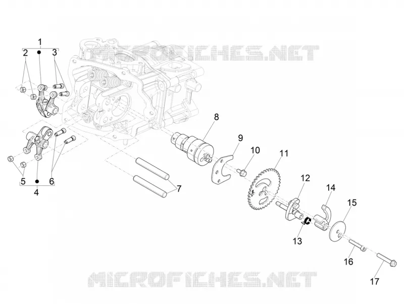 Groupe support balanciers PIAGGIO PIAGGIO-SCOOTER 300 BEVERLY 2023  Beverly 300 E5 Deep Black