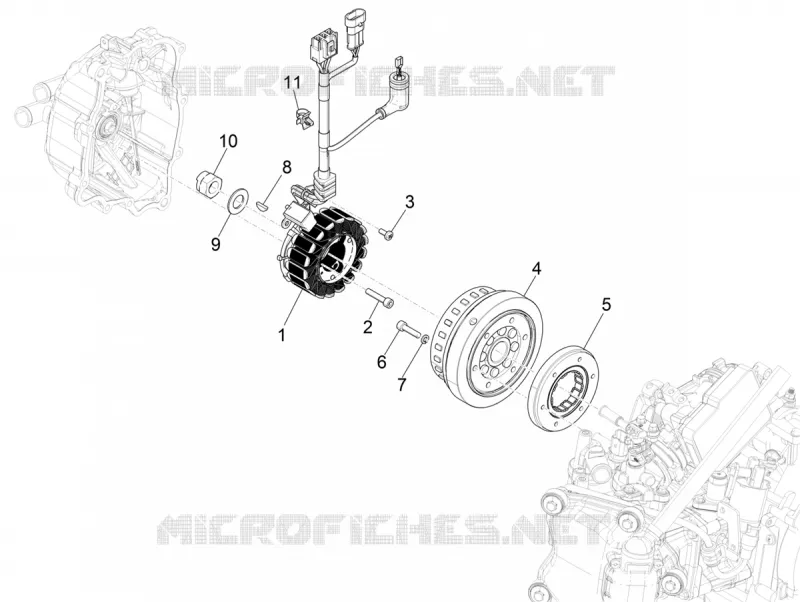 Volant magnétique PIAGGIO PIAGGIO-SCOOTER 300 BEVERLY 2023  Beverly 300 E5 Deep Black